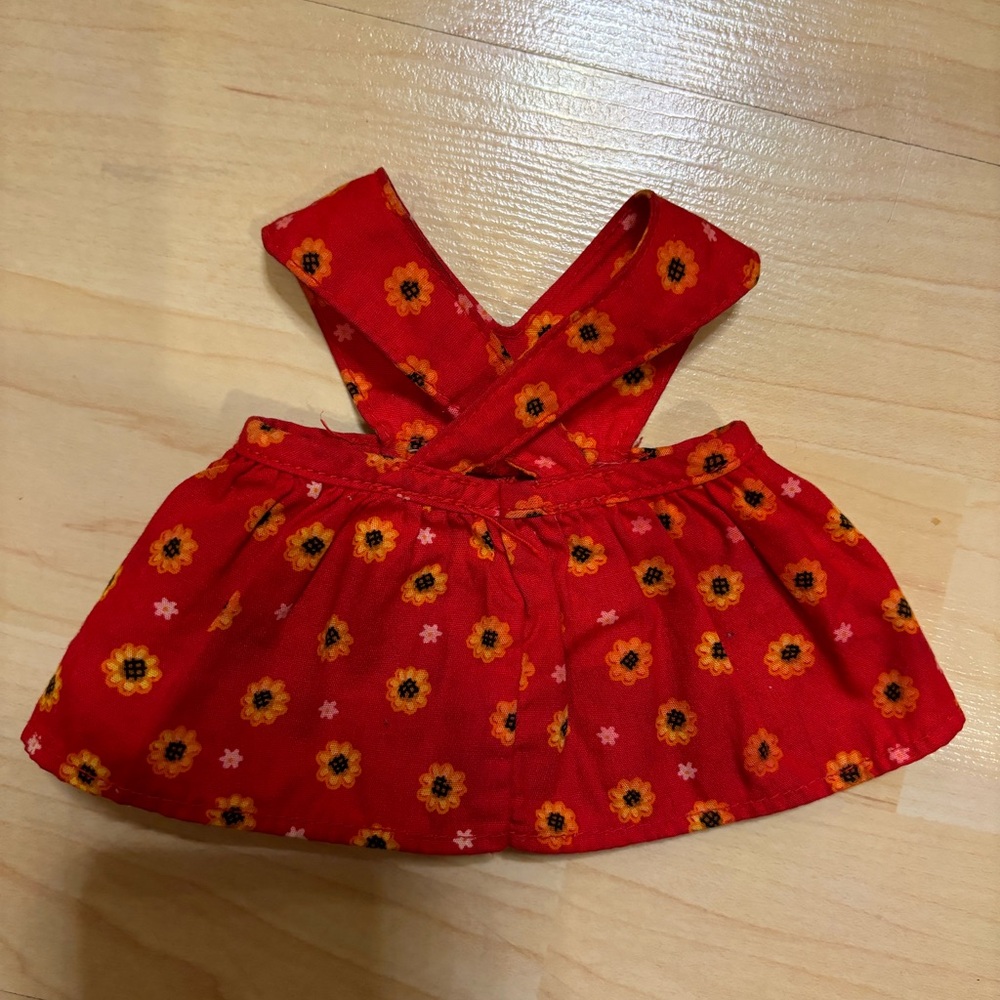 TY GEAR—Red Floral Doll Dress. Very cute for a small size doll